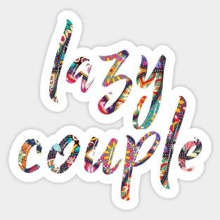 Colorful Lazy Couple Sticker